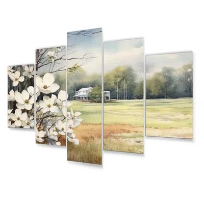 Design Art 5 Wall Decor Set In White;gray