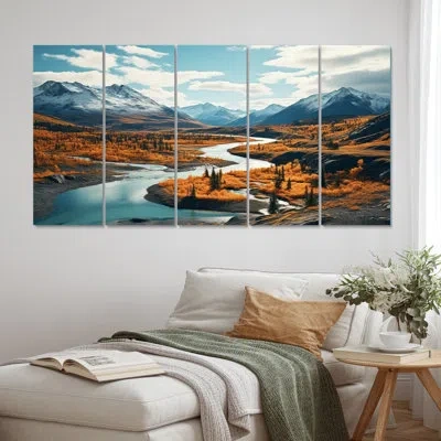 Design Art 5 Wall Decor Set In White;teal
