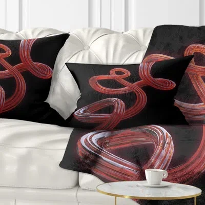 Design Art Abstract Abstract Flexible Caramel Line On Lumbar Pillow