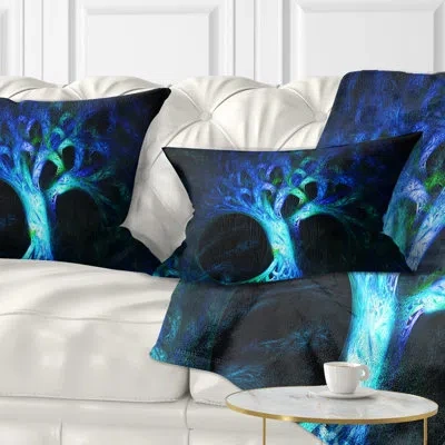 Design Art Abstract Abstract Magical Psychedelic Tree Lumbar Pillow
