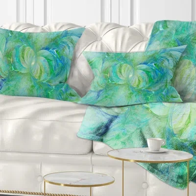 Design Art Abstract Abstract Snow Fractal Glass Texture Lumbar Pillow