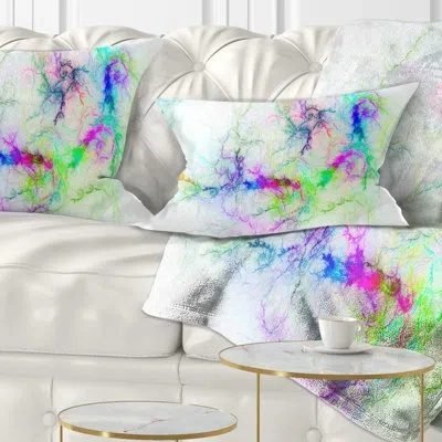 Design Art Abstract Abstract Stormy Sky Fierce Lightning Lumbar Pillow