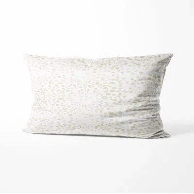 Design Art Abstract Accent Pillow - Modern Ivory And Cream Boho Printed Cushion In Cream;ivory