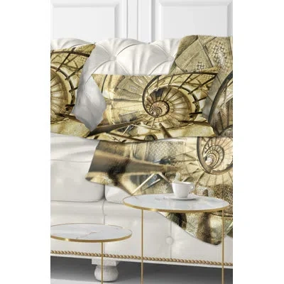 Design Art Abstract Architectural Detail Of Paris In Winter Lumbar Pillow