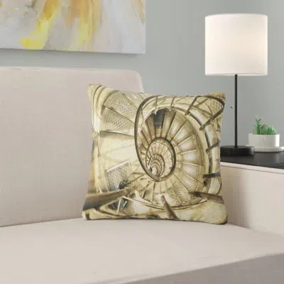 Design Art Abstract Architectural Detail Of Paris In Winter Pillow In Brown