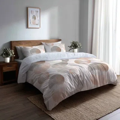 Design Art Abstract Bedding Set Of 6 - Grey Soft Balance Comforter Bedding Set In Gray;beige