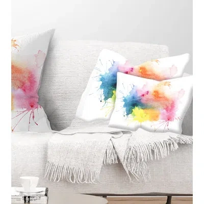 Design Art Abstract Blots Aquarelle Art - Abstract Printed Pillow