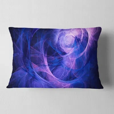Design Art Abstract Bright Stormy Sky Lumbar Pillow In Blue