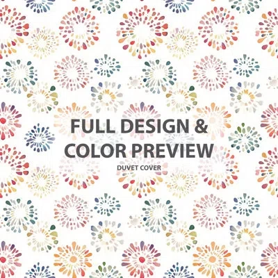 Design Art Abstract Comforter Set 6 Pcs - Modern Multicolor Boho Mandala Comforter Bedding Set In White;orange;yellow