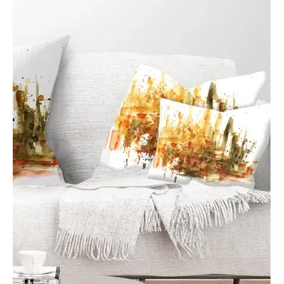 Design Art Abstract Composition Art - Abstract Printed Pillow