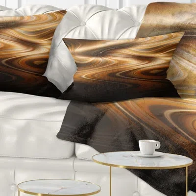 Design Art Abstract Curved Waves Texture Lumbar Pillow