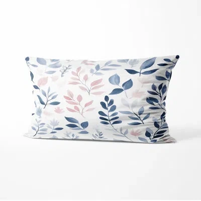 Design Art Abstract Cushion - Boho Spirit Garden Printed Throw Pillow In Blue;pink