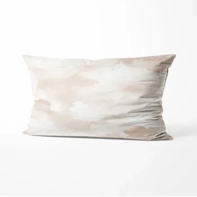 Design Art Abstract Decorative Throw Pillow - Modern Beige Mist Printed Cushion
