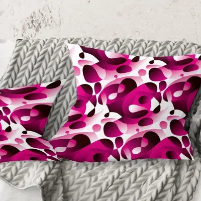Design Art Abstract Design Retro Pattern Vi - Mid-century Modernprinted Throw Pillow In Purple