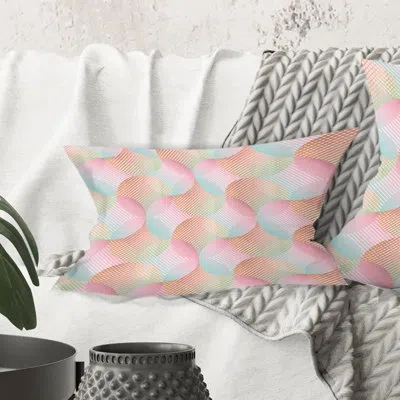 Design Art Abstract Design Retro Pattern Vii - Mid-century Modern Printed Throw Pillow