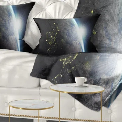 Design Art Abstract Earth View With Day And Night Effect Lumbar Pillow