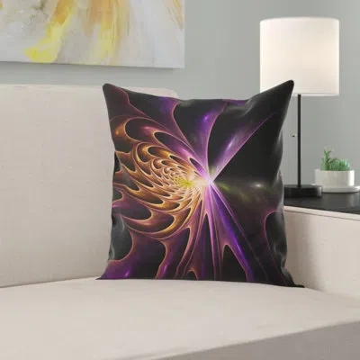 Design Art Abstract Fractal 3d Colored Bulgy Circles Throw Pillow