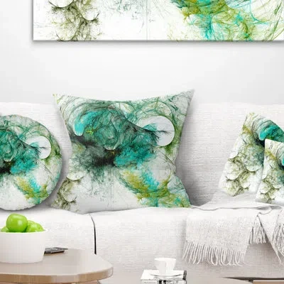 Design Art Abstract Fractal Digital Paint Pattern Throw Pillow