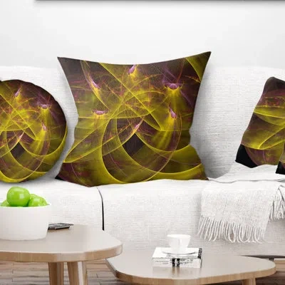 Design Art Abstract Fractal Flames Square Pillow Cover And Insert