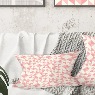 Design Art Abstract Geometric Pattern, Patchwork Quilting - Mid-century Modernprinted Throw Pillow