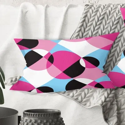 Design Art Abstract Geometric Retro I - Mid-century Modernprinted Throw Pillow
