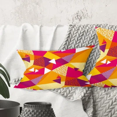 Design Art Abstract Geometric Retro Iii - Mid-century Modernprinted Throw Pillow