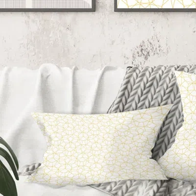 Design Art Abstract Geometrical - Mid-century Modernprinted Throw Pillow