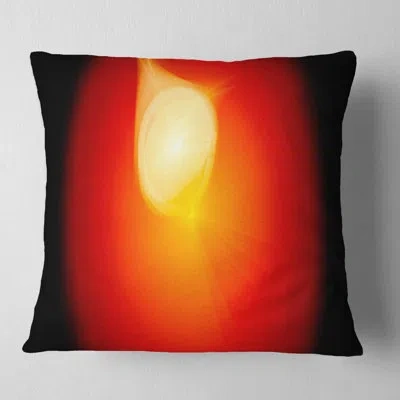 Design Art Abstract Glowing Misty Square Pillow Cover & Insert In Red