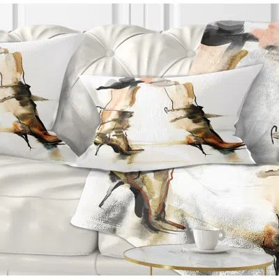 Design Art Abstract High Heel Shoes Lumbar Pillow
