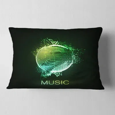 Design Art Abstract Music Neon Sign Lumbar Pillow