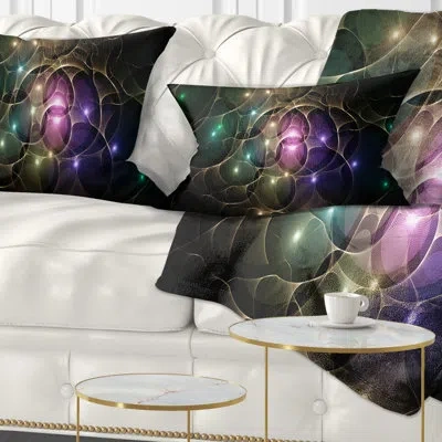 Design Art Abstract Myriad Of Colo Space Circles Lumbar Pillow