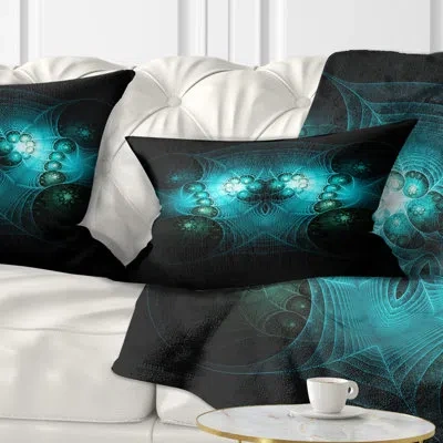 Design Art Abstract Printed Pillow In Blue,green