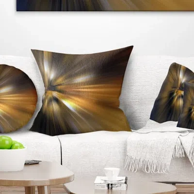 Design Art Abstract Printed Pillow In Gray,orange