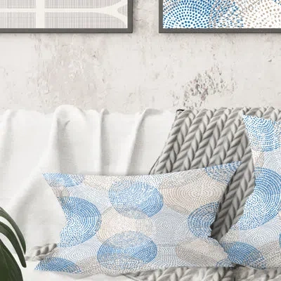 Design Art Abstract Retro Design I - Mid-century Modern Printed Throw Pillow