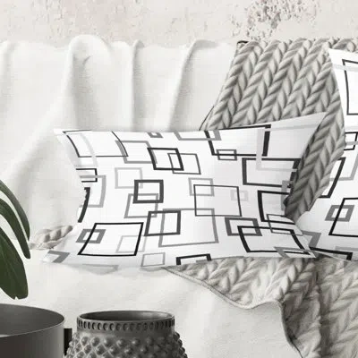 Design Art Abstract Retro Design Ii - Mid-century Modernprinted Throw Pillow