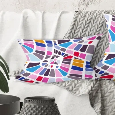 Design Art Abstract Retro Geometric Pattern I - Mid-century Modernprinted Throw Pillow