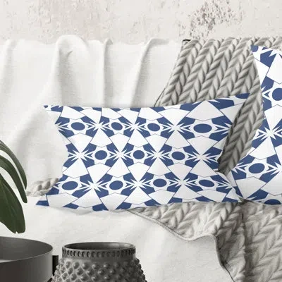 Design Art Abstract Retro Geometrical Design I - Mid-century Modern Printed Throw Pillow