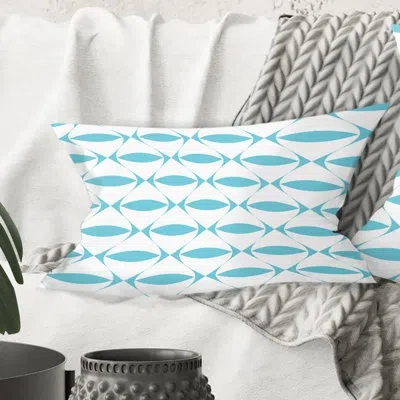 Design Art Abstract Retro Geometrical Design Iii - Mid-century Modernprinted Throw Pillow