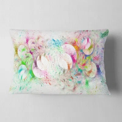 Design Art Abstract Snow Fractal Ornamental Glass Lumbar Pillow
