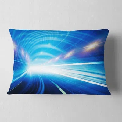 Design Art Abstract Speed Motion In Highway Tunnel Lumbar Pillow