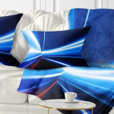 Design Art Abstract Speed On Night Road Lumbar Pillow