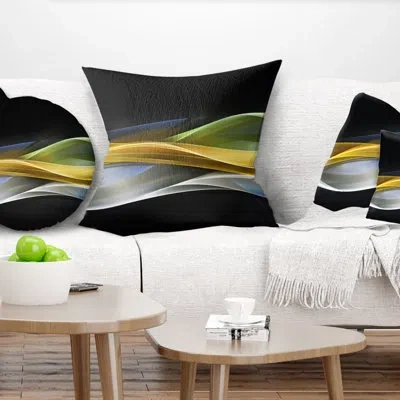Design Art Abstract Straight Lines Square Pillow Cover & Insert