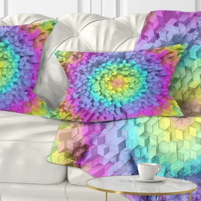 Design Art Abstract View Of Geometric Shapes Lumbar Pillow