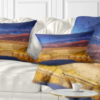 Design Art African Beautiful Northern Argentina View Lumbar Pillow