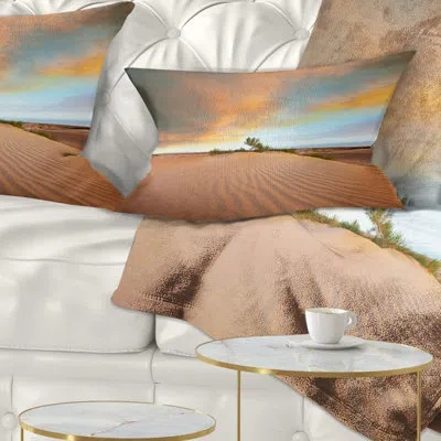Design Art African Landscape Printed Plants In Wide Desert Lumbar Pillow