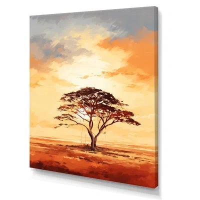 Design Art African Tree Essence - Tree African Wall Art Prints In Wrapped Canvas