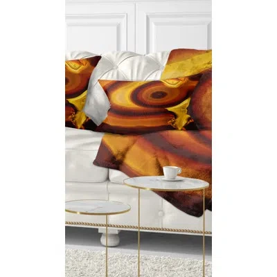 Design Art Agate Geode Slice Macro - Abstract Printed Pillow