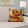 Design Art Agate Geode Slice Macro - Abstract Printed Pillow In Brown