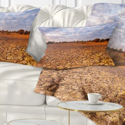 Design Art Amazing View Of African Landscape - Landscape Printed Throw Pillow