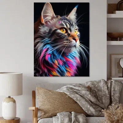 Design Art American Shorthair Harmony Cat - Cat Canvas Prints In Wrapped Canvas